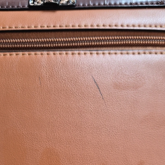 ALDO Multi-Tone Croc and Snake Satchel - Picture 3 of 7